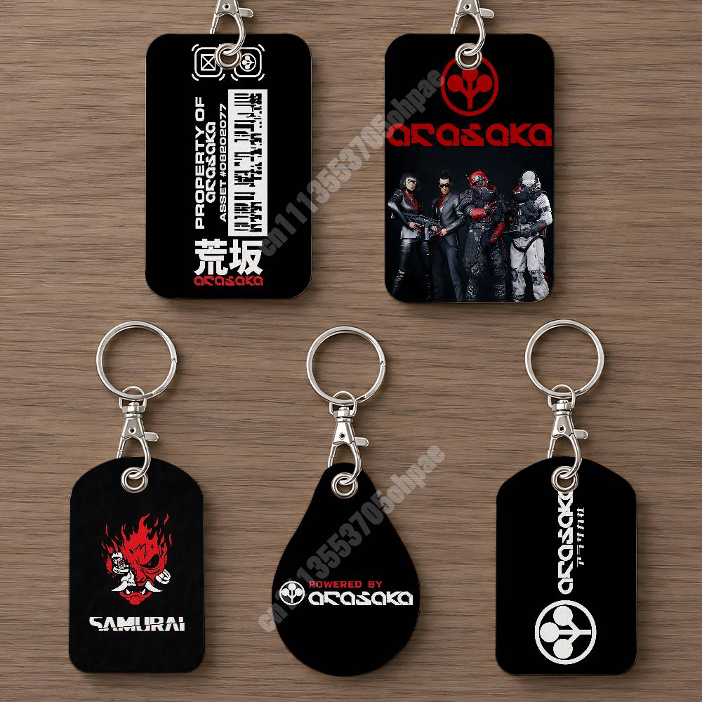 Phone Accessories Charms - Arasaka Tower Corporation Leder-Schlüsselanhänger Kartenhalter für